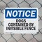 Signmission Dogs Contained By Invisible Fence, 10 in W x Rectangle, Plastic OS-2PACK-NS-P-710-L-11438 - alternate 8